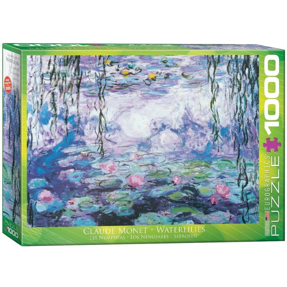 Eurographics Monet Water Lilies Jigsaw Puzzle 1000 Pc Fine Art Museum New Sealed